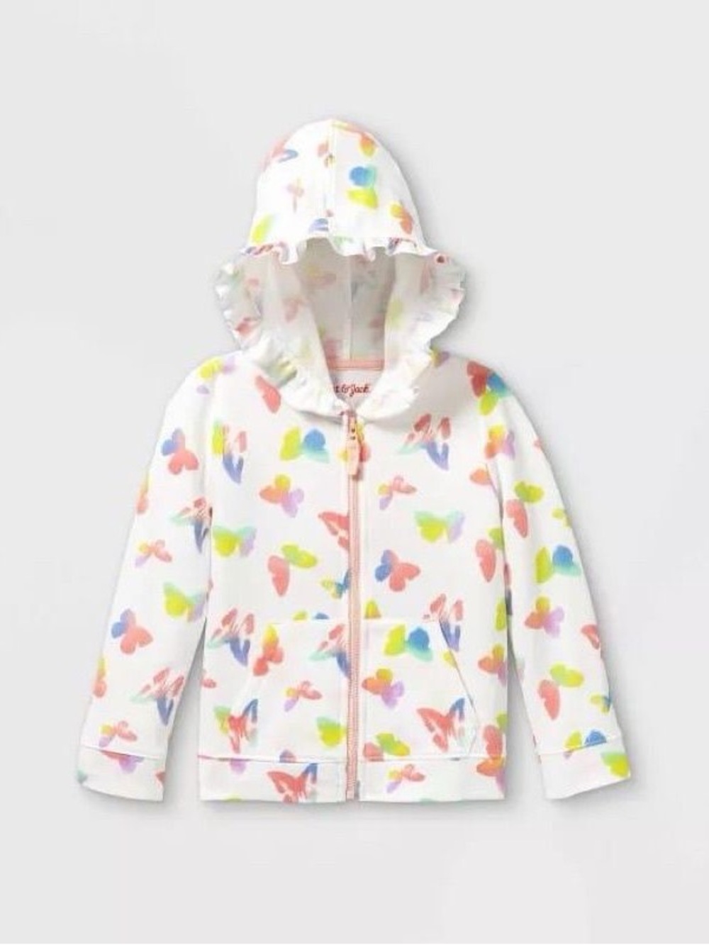 Cat & Jack Butterfly Zipper Hoodie - 12 M